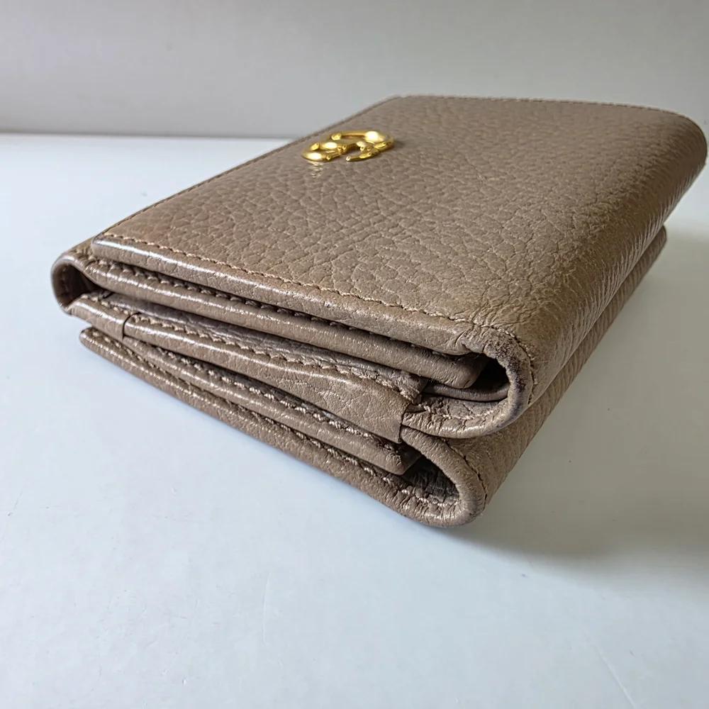 Gucci GG Marmont Small Tri-Fold Wallet Dusty Rose/Taupe + COA - Picture 4 of 13